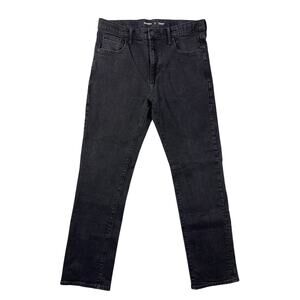 Old Navy Women's 16 Straight Built-In Flex Adjustable Waist Black Jeans